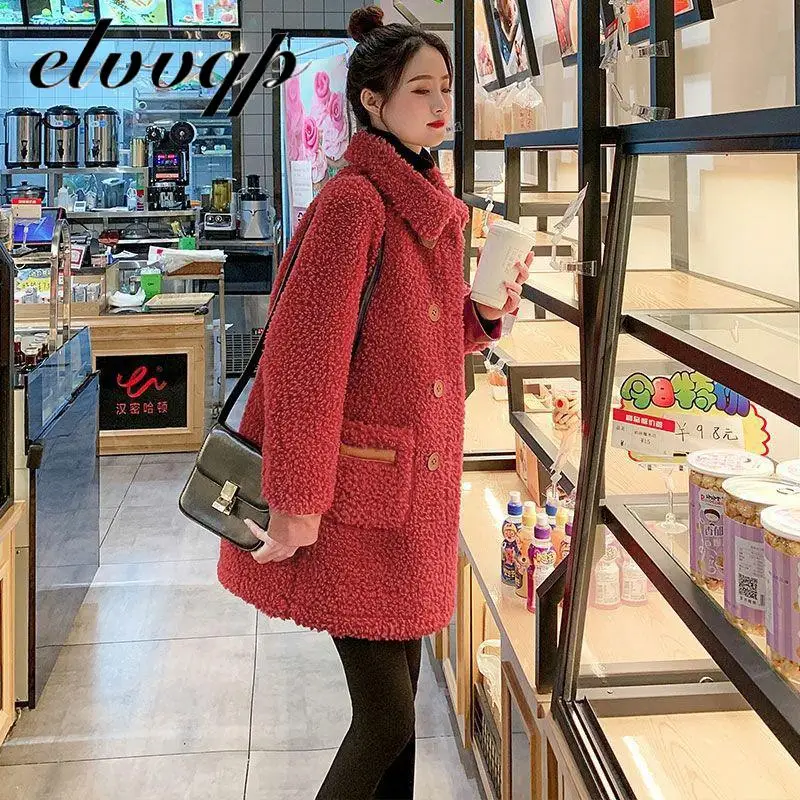 Женское пальто из искусственного меха 2020 осень-зима теплое, сделанное из плюша. Длинное, свободное, верхняя одежда.