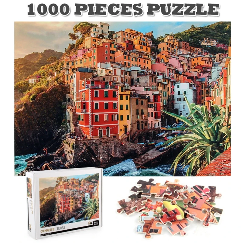 

3D Landscape Puzzle for Kid/Adult 1000Pcs for House Decor Office & School Supplies Home Dcor Decorative Painting Jigsaw