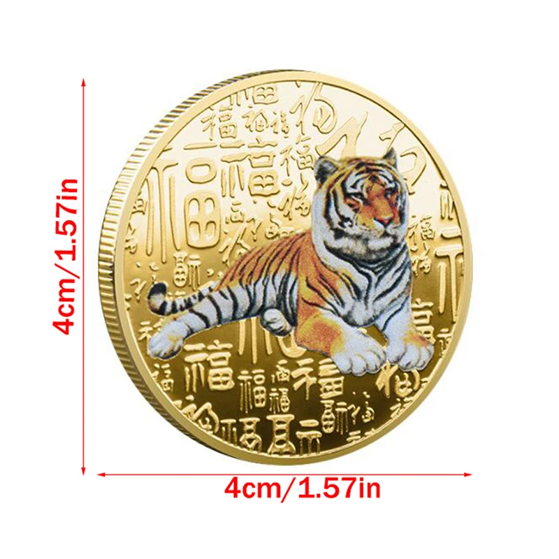 

2022 China New Year Tiger Year Original Commemorative Coin Bimetal Collection China Zodiac Tiger Year Coins Decoration Crafts