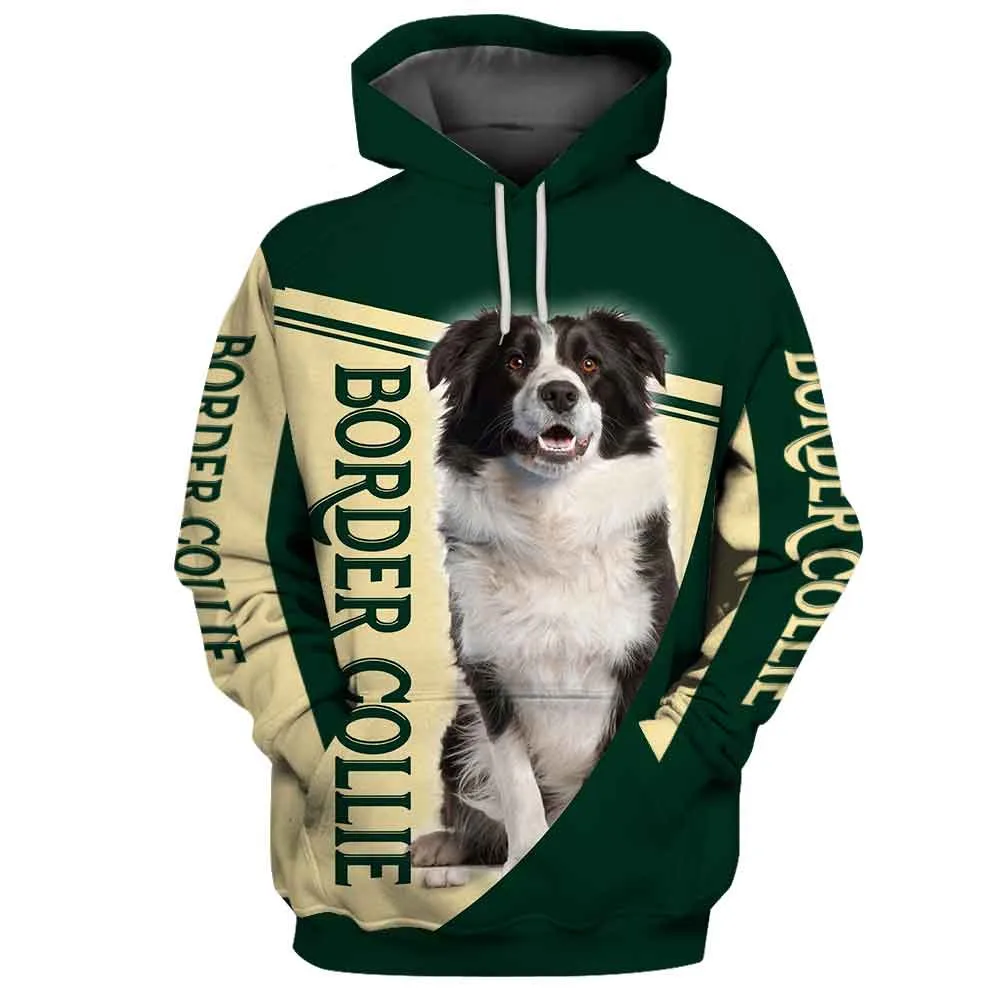 

CLOOCL Border Collie Men Hoodies Pets Striped Design Men Clothing 3D Print Casual Sweatshirts Women Harajuku Pullovers