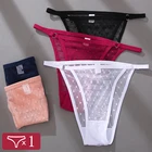 Трусики женские кружевные прозрачные с низкой посадкой, 1 шт., M-2XL