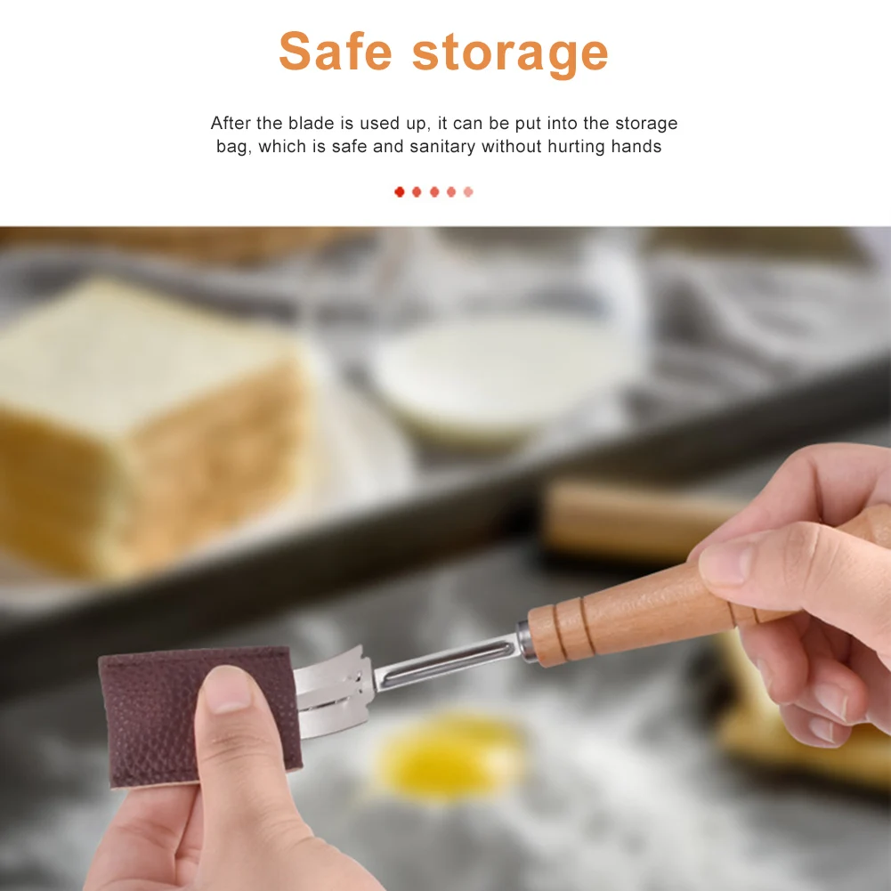 

Blades Bread Cutter For Slashing Scoring Stainless Steel Bread Dough Premium Hand Crafted Bread With 5 Blades Dough Scoring Tool