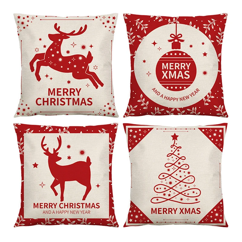 

4 цвета 45*45 см рождественские наволочки для подушек наволочки для диванных подушек