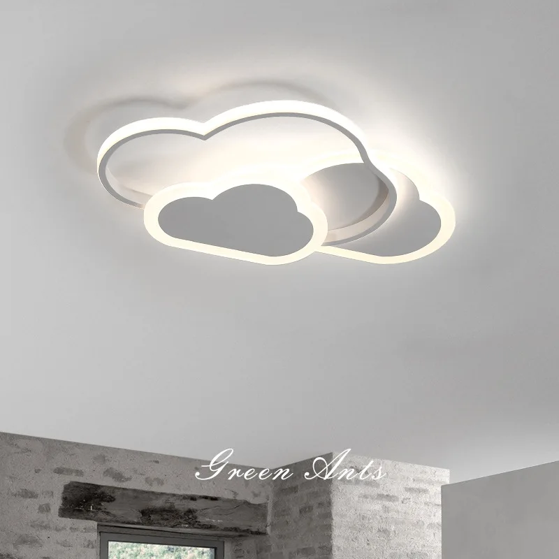 Lámpara de techo moderna decoración Led de la habitación de los niños, dormitorio, estudio nórdico nube corazón accesorio de iluminación interior decoración AC de aluminio luces