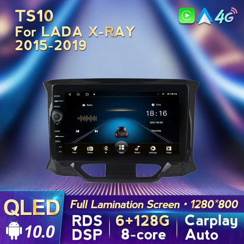 

QLED Android 10 RDS Octa Core DSP IPS для LADA X ray Xray 2015 - 2019 автомобильная аудиосистема радио мультимедийный плеер