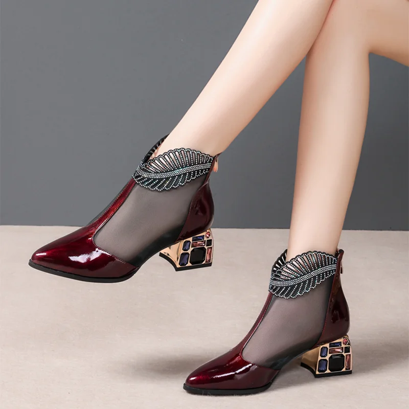 

Breathable Women Boots Mesh Sandals Summer Fashion Woman Ankle Boots Ladies Shoes Plus Size Cool Boot Female Shoe Botines Mujer