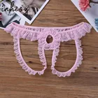 Мужские брифы для геев, брифы, прозрачные кружевные стринги, трусы с вырезом, открытые ягодицы, нижнее белье с отверстием для пениса