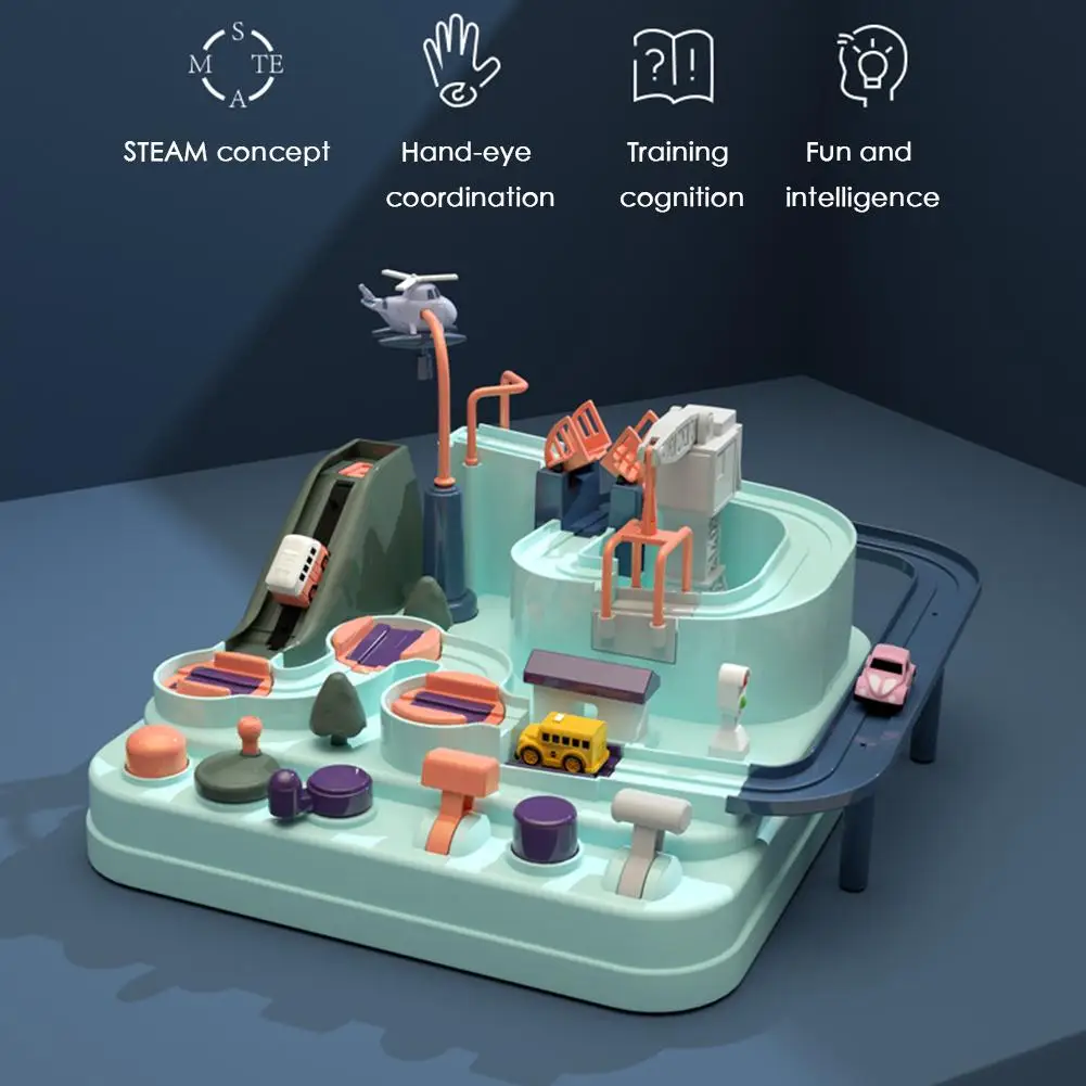 

Baby Car Adventure Game Manual Rail Train Track Children Kids Education Toy