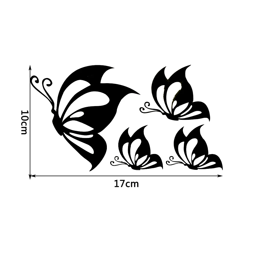 Светоотражающие автомобильные наклейки в виде бабочек водонепроницаемые