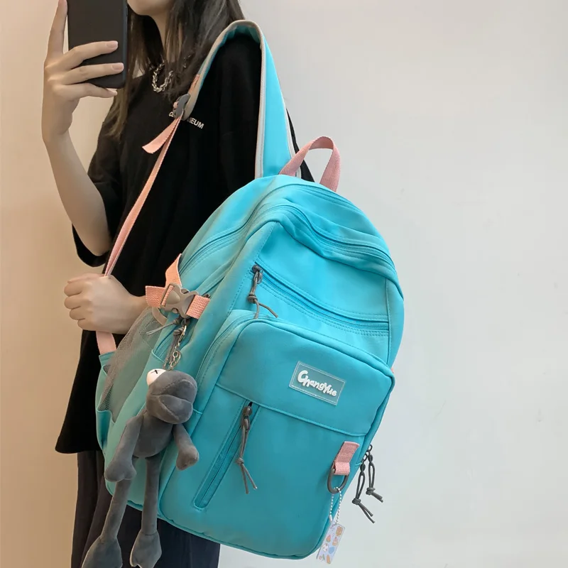 

DCIMOR New Multi-pocket Nylon Backpack Fashion High Quality Laptop Backpacks Unisex Travel Bag Cool Men Schoolbag Women Bookbag