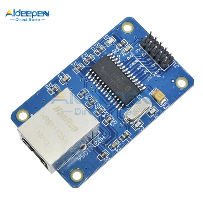 

Сетевая плата ENC28J60 LAN Ethernet 25 МГц, модуль с кристаллом AVR 51 LPC STM32 3,3 В для Arduino, 1 шт.