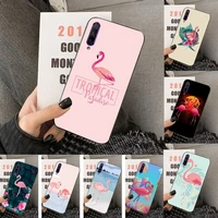 pink cute flamingos phone case for huawei y6 y9 2019 y5 2018 y7prime y6p y8p funda case for 9prime