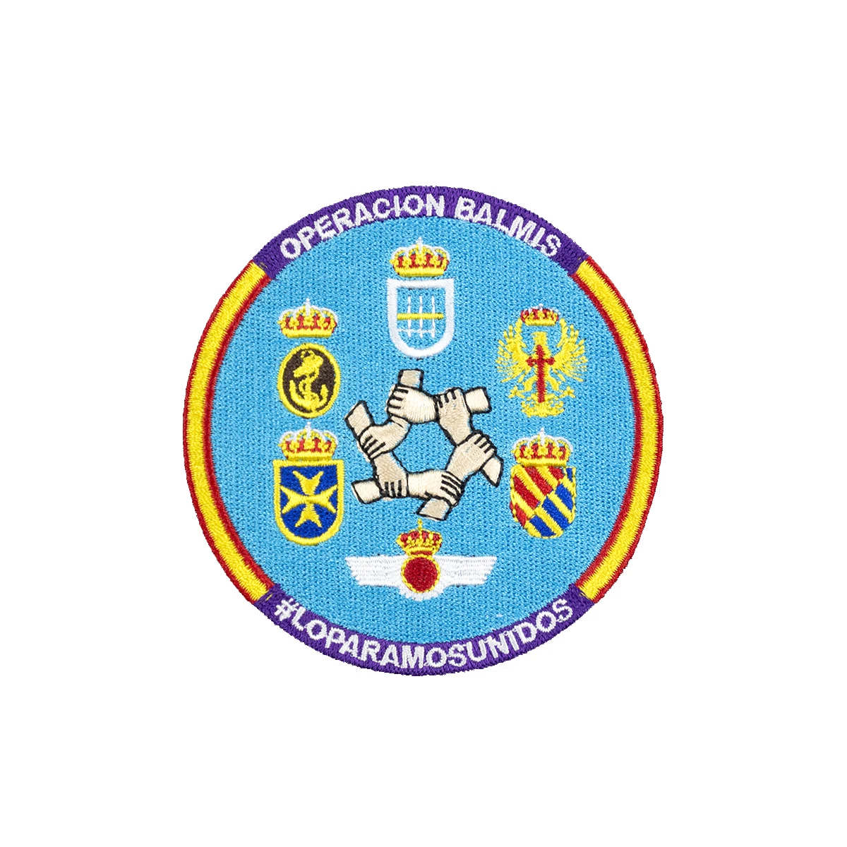 Военные вышитые значки на липучке Operacion Balmis Force испанские армейские нашивки для