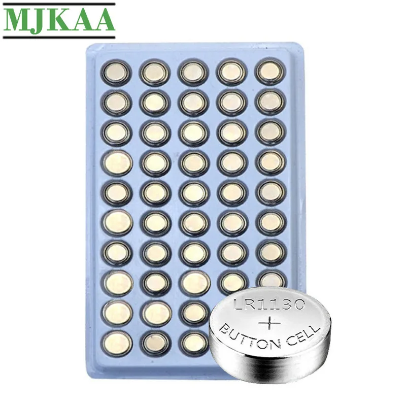 MJKAA 100 шт. AG10 LR54 батарейка таблетка 1 55 В щелочная SR54 389 189 LR1130 SR1130 батарейки таблетки
