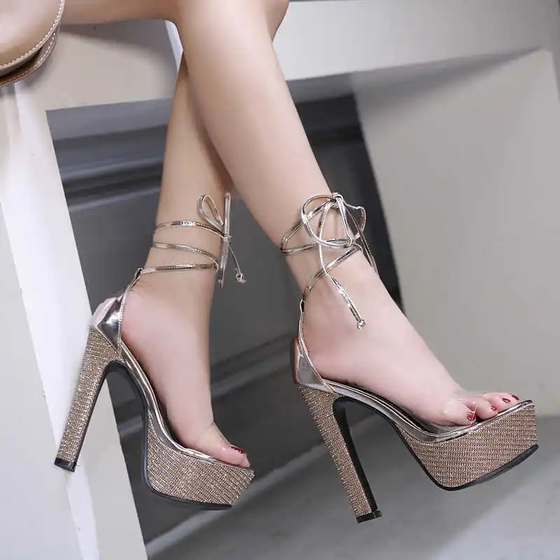 

2021 summer new summer women's sandals thick heel waterproof platform high heel shoes butterfly Festival strap sandals