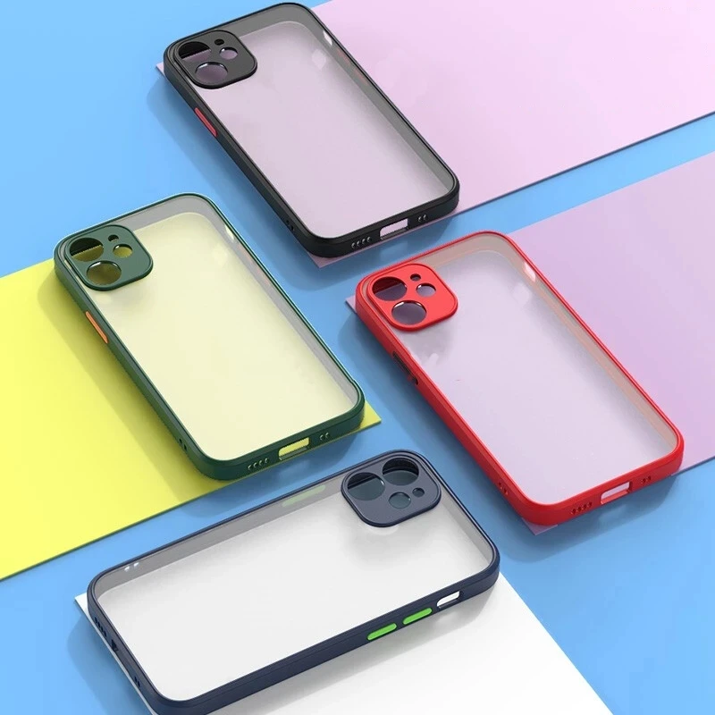 

Airbag anti Fall Shockproof Full Lens Protection Bumper Phone Cases For iPhone12 Pro Max Matte Translucent Shockproof Back Cover