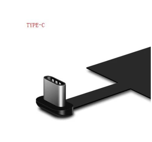 For TYPE-C For iPhone 6 7 Micro Usb Qi Wireless Charging Receiver Adapter For Xiaomi Redmi Note 6 Huawei Honor Microusb Charger For TYPE-C - Тип штекера: For TYPE-C