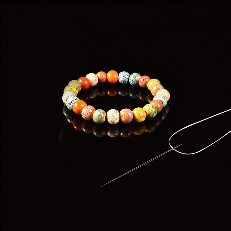 Иглы для бисероплетения MIUSIE с большими изогнутыми глазами иглы и жемчужины нитка