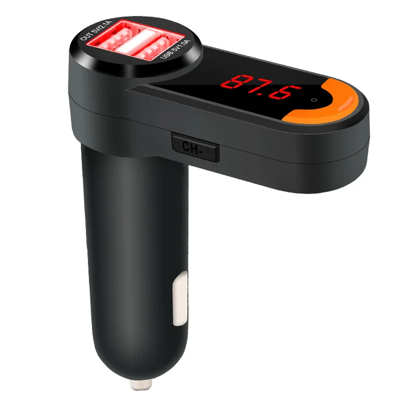 

FM Transmitter Wireless Car Bluetooth Handsfree Audio Receiver U Disk Auto MP3 Player 2.1A Dual USB Car Charger Accessories