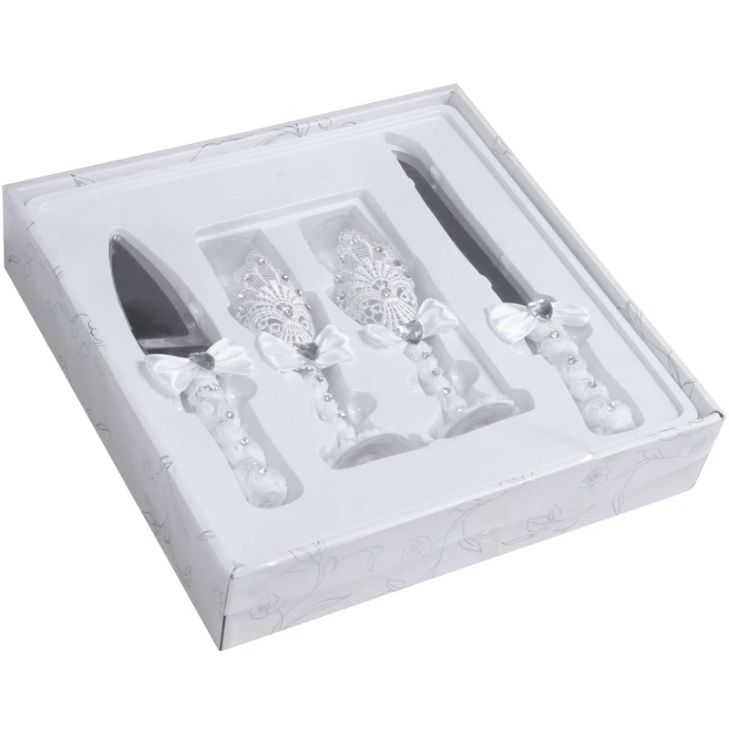 1 пара свадебный подарок для душа кружевной Набор бокалов шампанского тостов