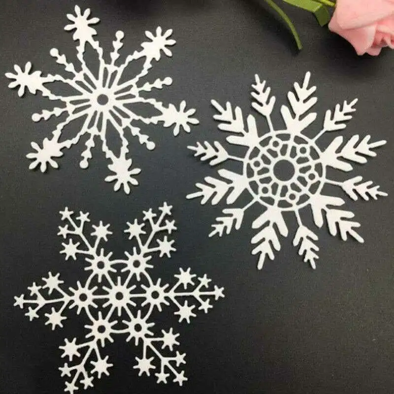 DIY cutting die Metal Cutting Die Winter Snowflake Flower Scrapbook Paper Craft Handmade Card Punch Knife Cutter | Дом и сад