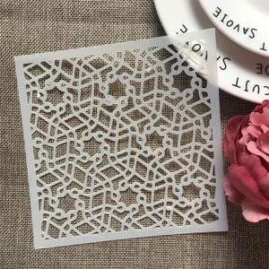 15*15 см геометрические шестигранные DIY трафареты для наслоения настенная живопись раскраска для скрапбукинга тиснильный альбом декоративный шаблон