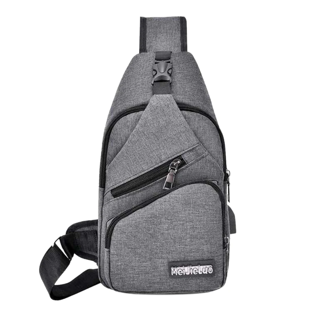 Мужская нагрудная сумка из ткани Оксфорд Повседневная однотонная на молнии для