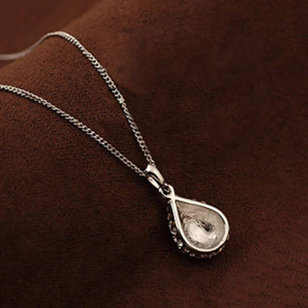 Fashion Valentine Women Necklace Girl Shiny Rhinestone Teardrop Pendants choker Bridal Jewelry bijoux femme Woman's accesories |