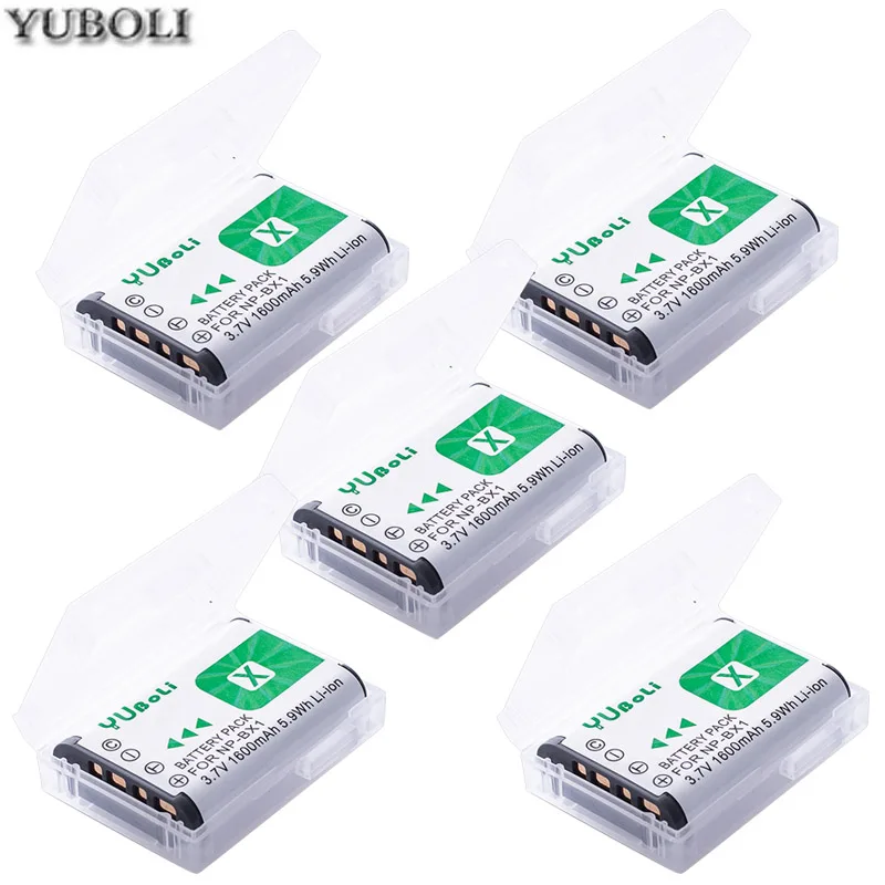 4x NP-BX1 NP BX1 батарея NPBX1+ двойной bateria зарядное устройство для sony NP-BX1 HDR-AS200v AS20 AS15 AS100V DSC-RX100 X1000V WX350 RX1 - Цвет: 5battery