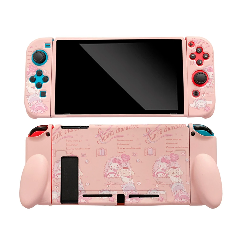 

Раздельный защитный чехол с ручкой для Nintendo Switch, мягкий чехол из ТПУ, портативный чехол для телефона