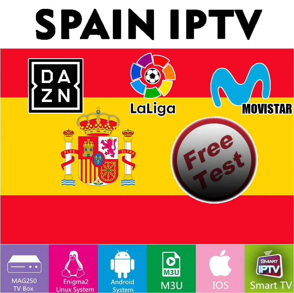 

Espaa Stable 1 Year free test Spain portugal m3u list IPTV smarters Europe is compatible with speaker TV BOX android tv pc ios