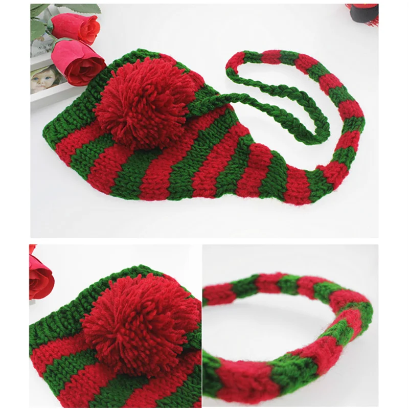 Baby Photography Props Accessories Long Tail Cap Newborn Photo Shoot Knitting Hat Infant Hats Prop Fotografia | Детская одежда и