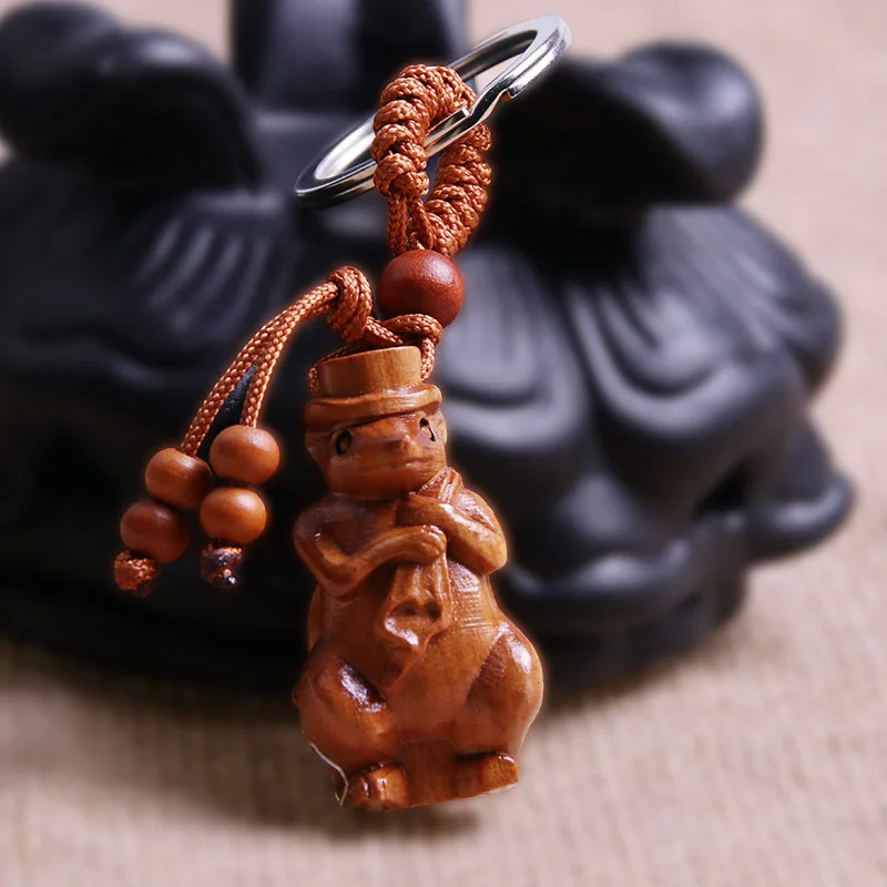 Автомобильные товары брелок для ключей цепочка из розового дерева кольцо