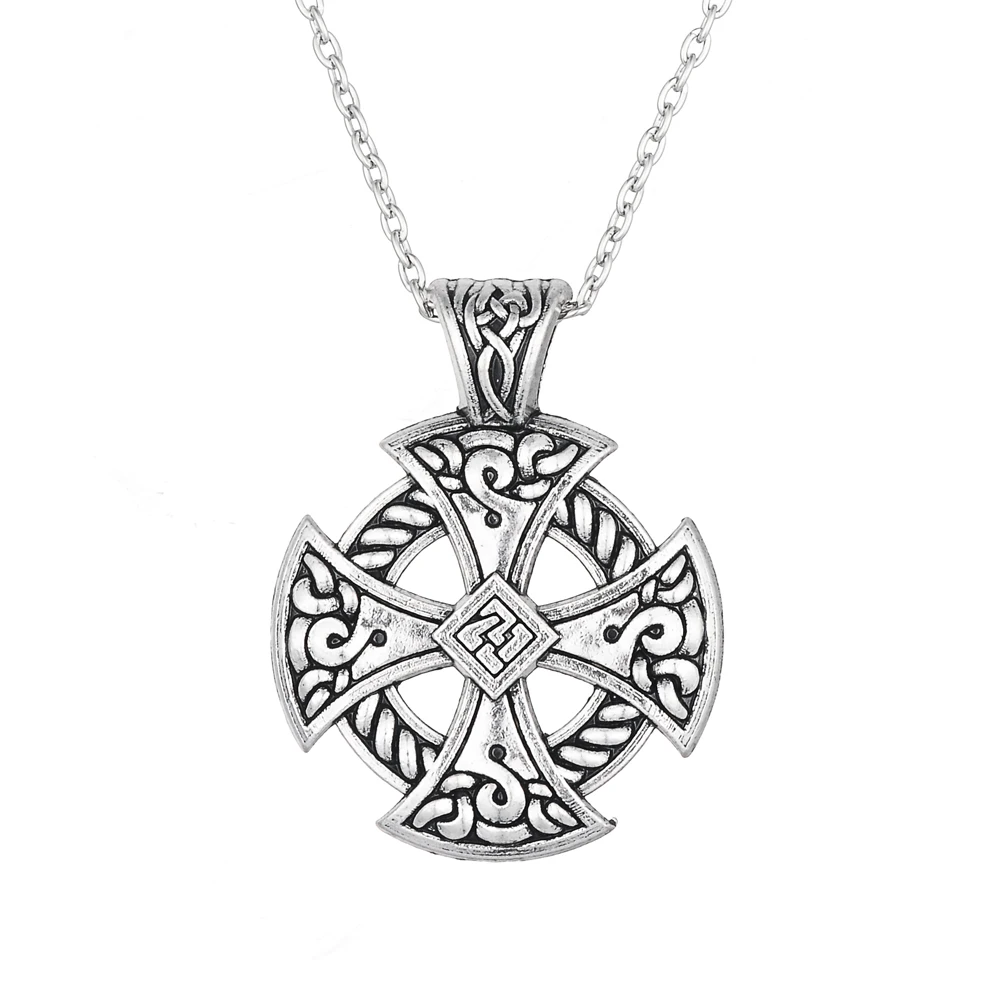 Подвеска Крест LIKGREAT ожерелье с викингом щит ювелирные изделия винтажное