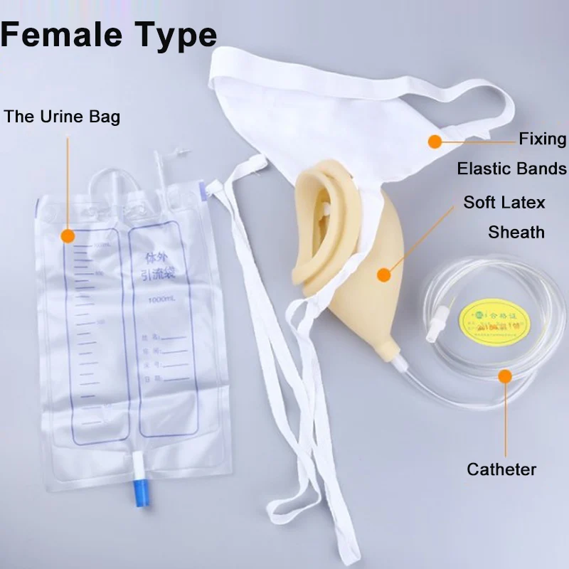 Urine Collection Set Urinal Bag Latex Pee Holder Bedridden Patients Urination Catheter Bags For Man Female Urinary Incontinence | Красота и