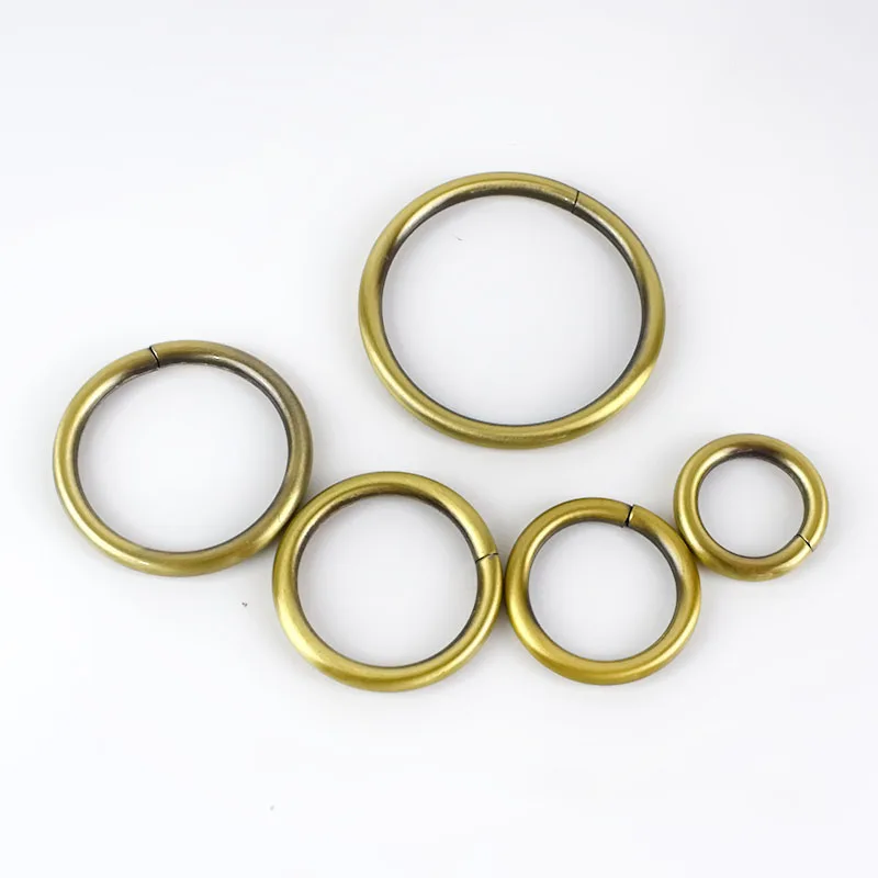 brass-5pcs 5/10 шт. металлическое приспособление-хомут с круглым воротником для мальчиков и девочек пряжки собаки воротник и сумка ремень цепочка для собак, крючки, станок и оснастка застежками поделки кожаный мешок Запчасти аксессуары H2-1 - Цвет: brass-5pcs