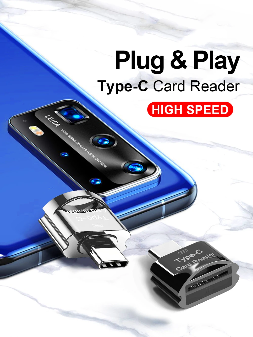 High Speed Card Reader Micro-USB/Type-C Memory TF Micro-SD OTG Phone Adapter micro sd card reader картридер | Компьютеры и