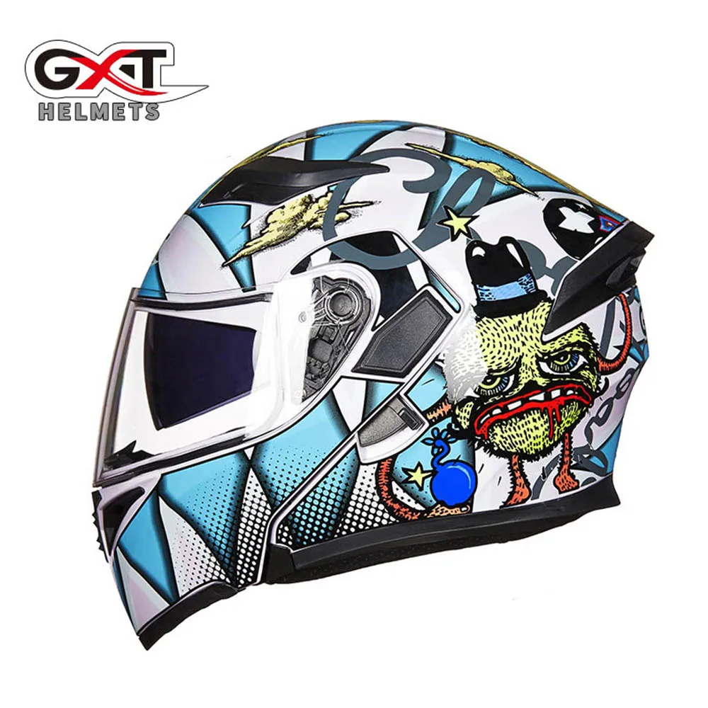 Мотоциклетные защитные шлемы GXT для мотоциклистов мотоциклетные шлем с двойными