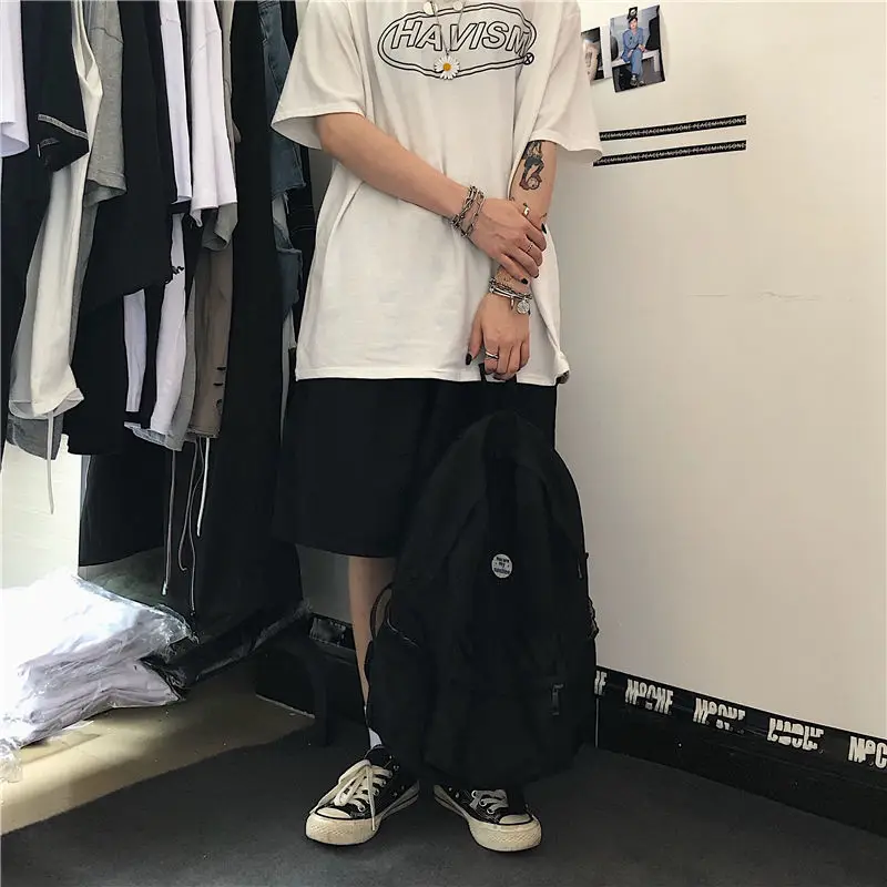 

Summer Sport Shorts Harajuku High Waist Short Pants Solid Lace size Women street Clothes Casual Korean Wide leg Through punk dye