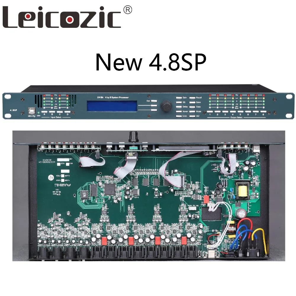 Leicozic 4in/8out 4.8SP Профессиональный цифровой процессор динамик управление pro аудио процессор protea pro сценическое аудио оборудование