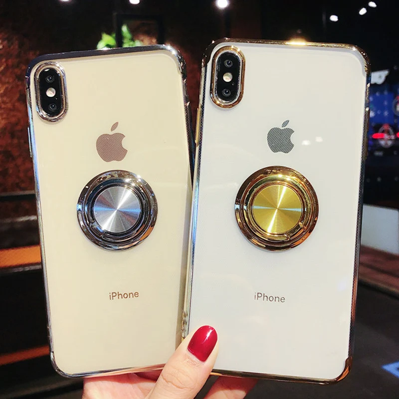 Силиконовый чехол с кольцом для iPhone 11 pro 6 6S 7 8 Plus X XS MAX XR | Мобильные телефоны и