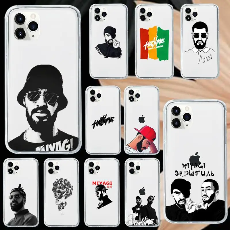 

Miyagi Andy Panda Rap group Phone Case Transparent soft For iphone 12 11 13 7 8 6 s plus x xs xr pro max mini