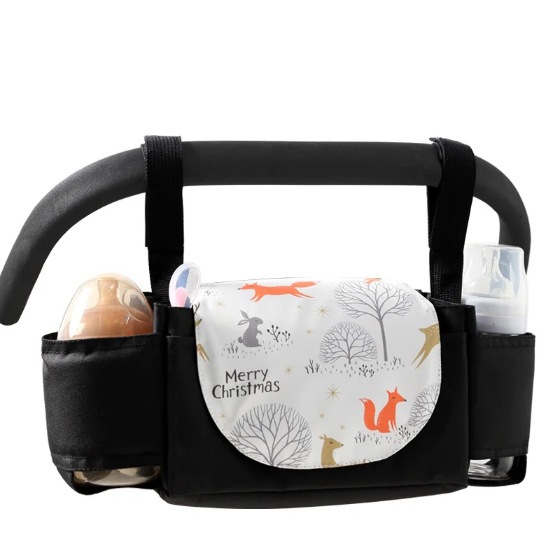 

Baby Stroller Organizer Nappy Bag Hook Hanging Mummy Carriage Handbag Pram Cart Organizer Waterproof Bottle Bag Diaper Bag