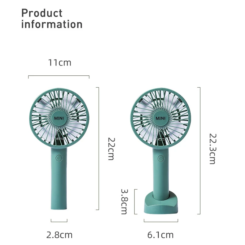 

Summer Cooler Mini Handheld Fan USB Charging Personal Desk Fans Rechargeable Small Portable Office Outdoor Travel Electric Fans