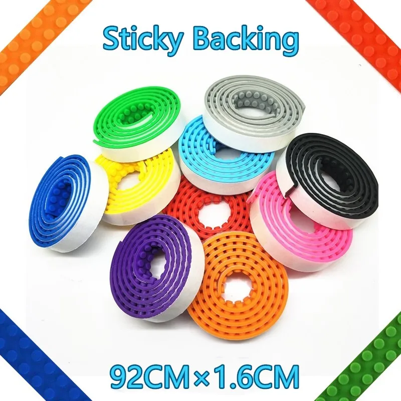 1 шт. 2*115 точек клейкая пластиковая лента дети взрослые DIY строительные блоки