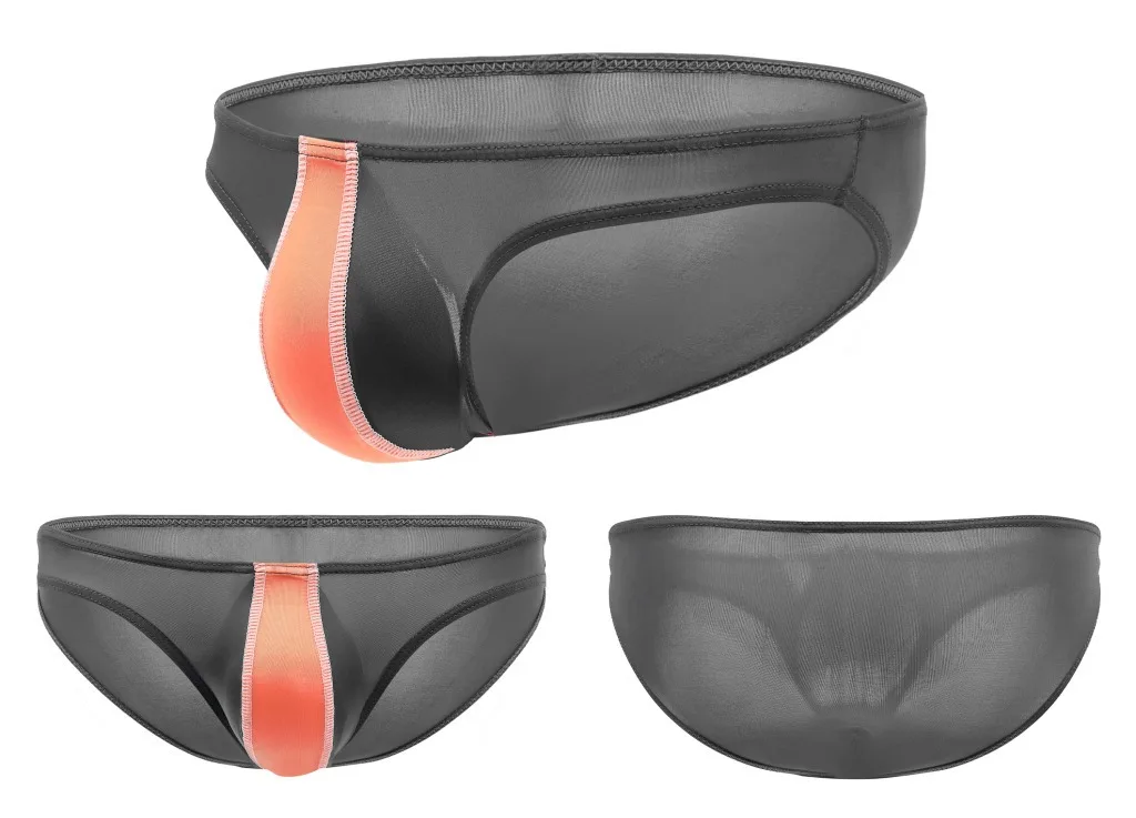 Трусы брифы мужские с низкой посадкой пикантное нижнее белье для геев из вискозы