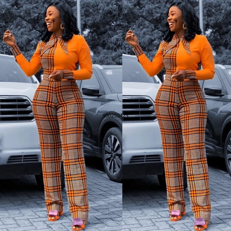 Африканские платья для женщин 2020 Новинка Дашики с принтом отложным воротником