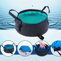 1pc 8 5l folding buckets multifuntion outdoor camping fishing bucket portable water pot camping travel collapsible storage bags