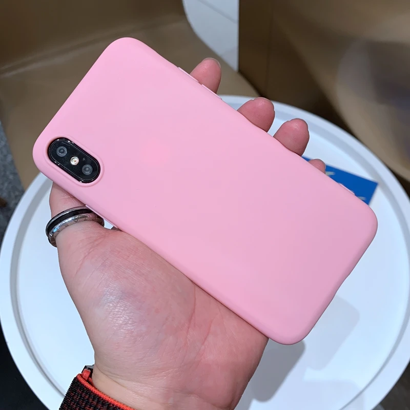 For Apple iPhone 5 5s SE 6 6s 7 8 Plus 11 Pro 10 X XR Xs Max Original Candy Macarons Color Matte Soft TPU Silicone Case Cover |