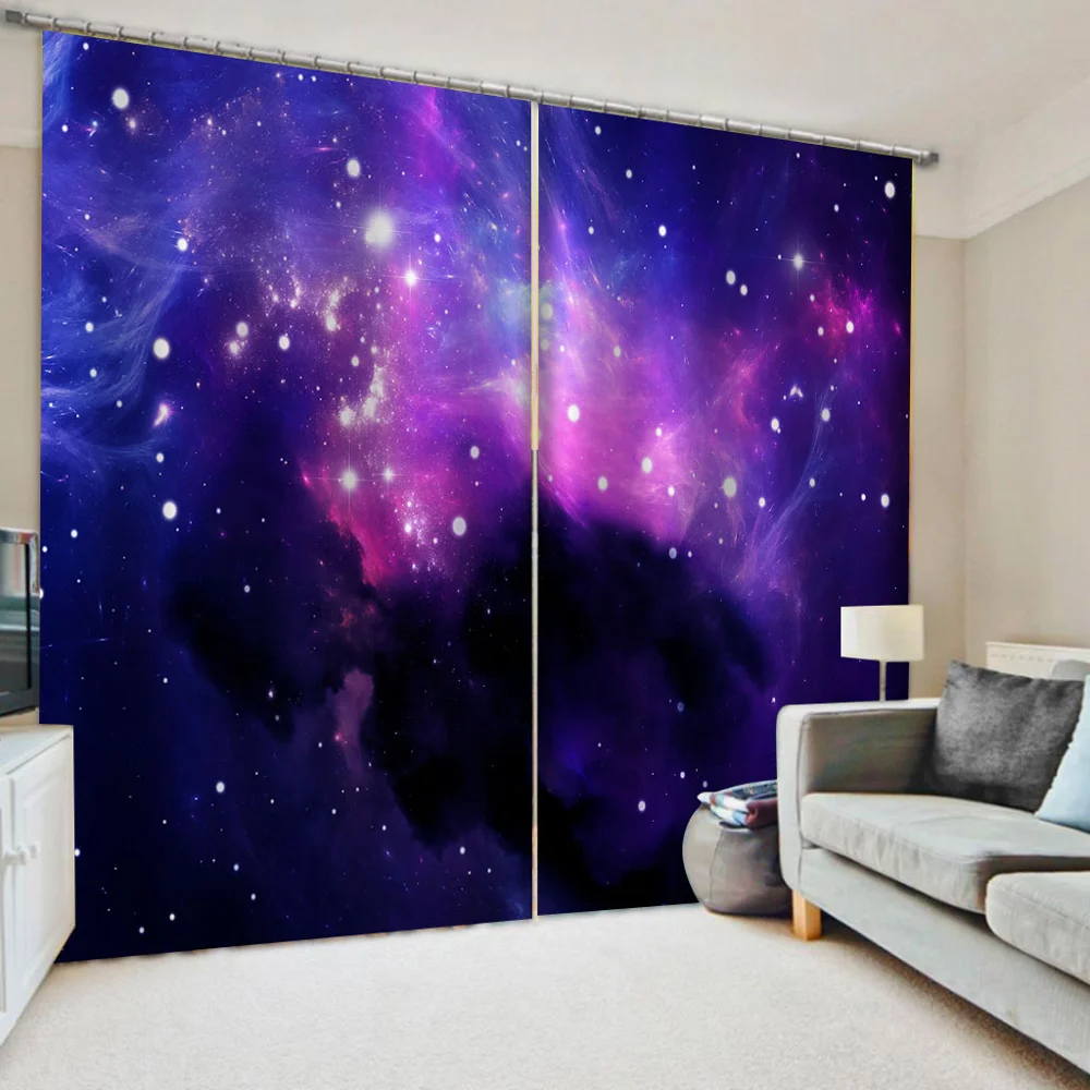 

Beautiful Planet Blackout Window Curtains 3D Living Room Bedroom Cortinas Drapes Photo Printing Curtain
